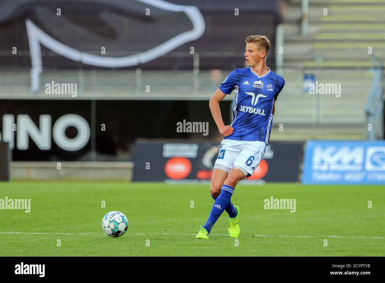 Lyngby, Denmark. 22nd, June 2020. Frederik Winther (6) of Lyngby seen during the 3F Superliga match between Lyngby Boldklub and Odense Boldklub at Lyngby Stadium. (Photo credit: Gonzales Photo - Rune Mathiesen). Stock Photo