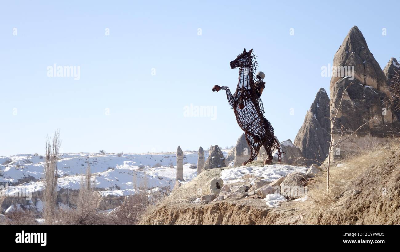 Cappadocia Rocks Snowy Cappadocia fairy chimneys rock formations during winter near ...