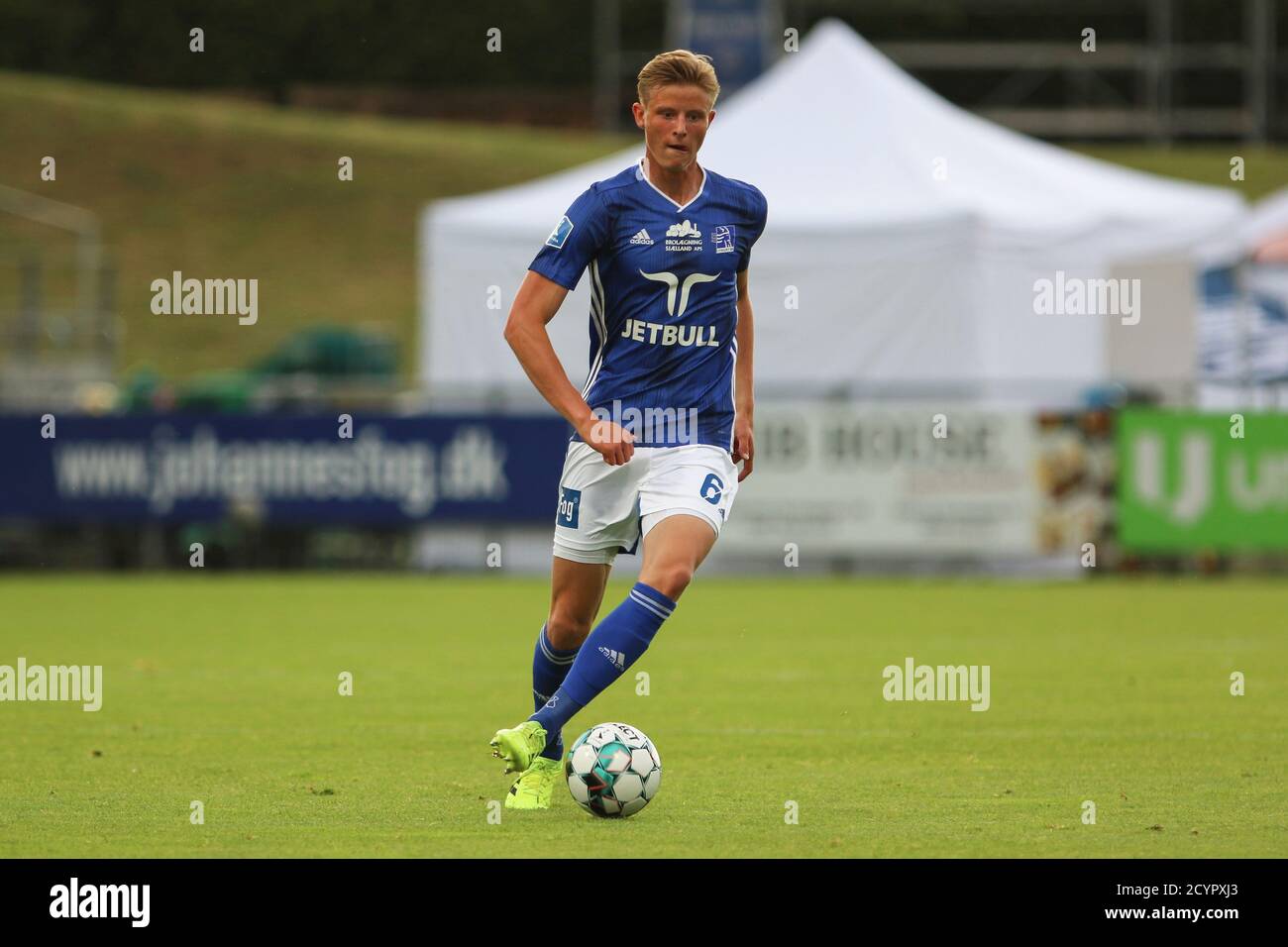 Lyngby, Denmark. 18th, June 2020. Frederik Winther (6) of Lyngby seen during the 3F Superliga match between Lyngby Boldklub and Silkeborg IF at Lyngby Stadium. (Photo credit: Gonzales Photo - Rune Mathiesen). Stock Photo
