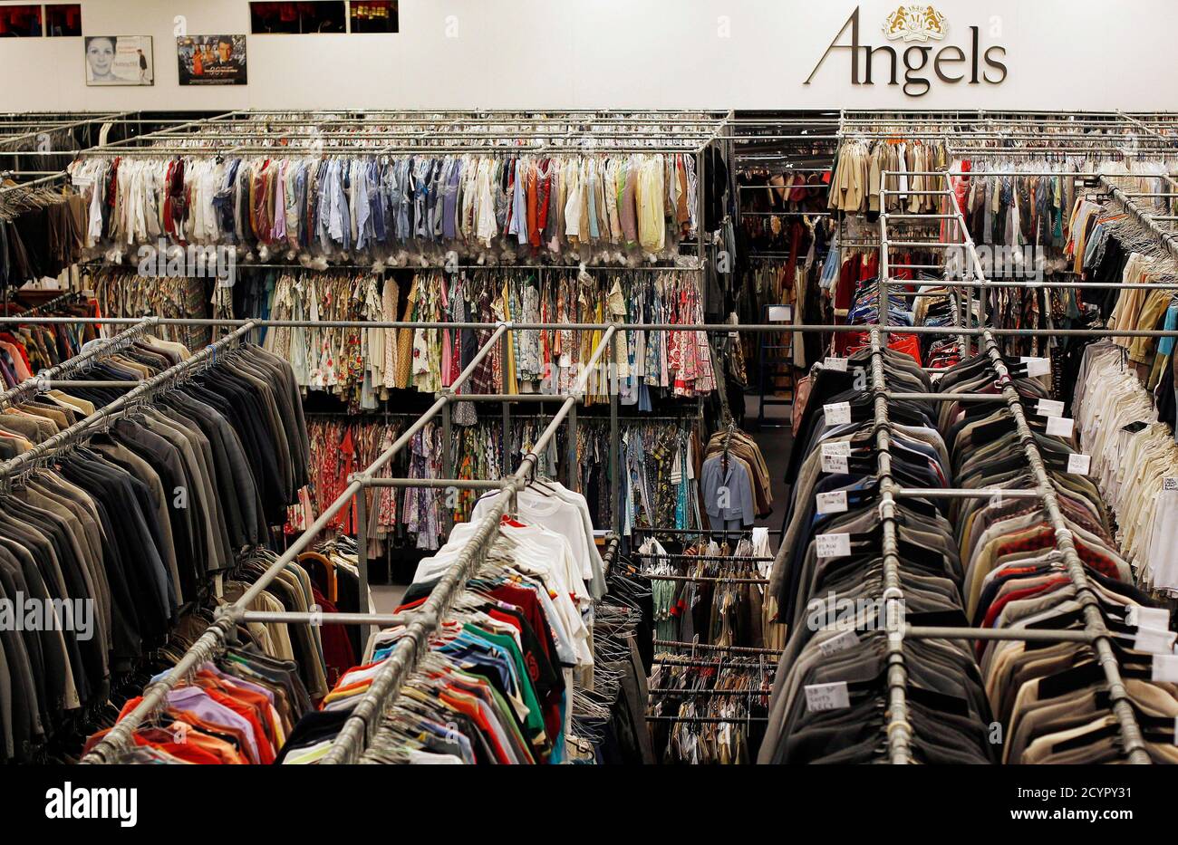 A fraction of the 6 million costume inventory is seen in the warehouse of  Angels in London May 1, 2012. As the world's largest supplier of outfits to  cinema, stage and television,