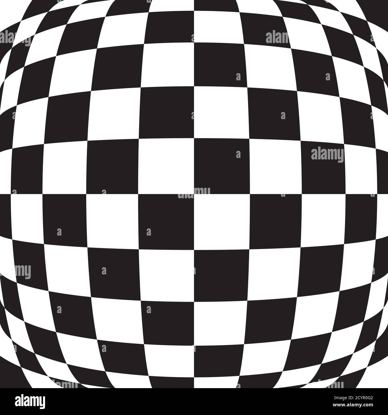 Dilate, bulge, inflate version Checkered, chequered, chessboard surface ...