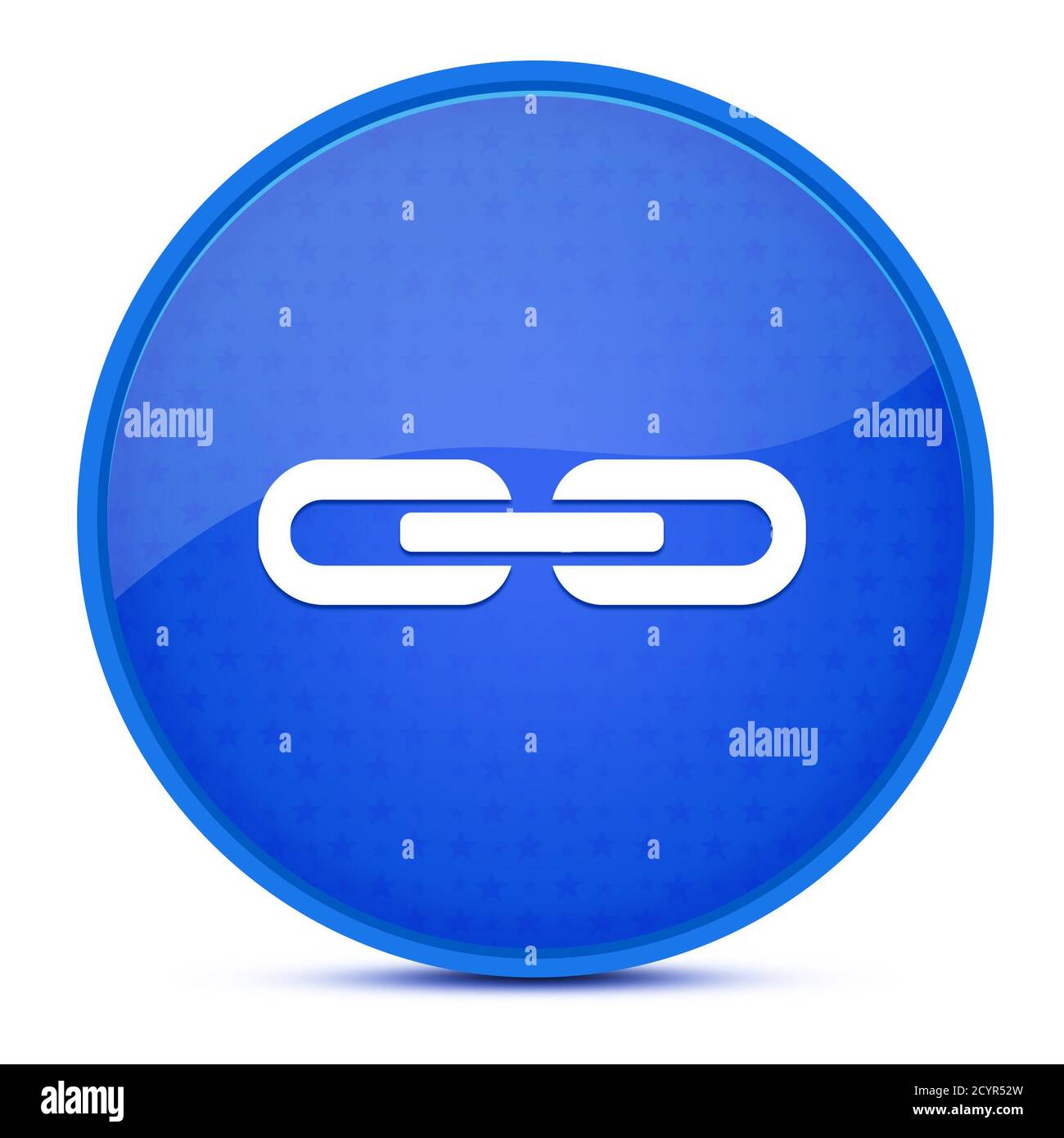 Link aesthetic glossy blue round button abstract illustration Stock ...