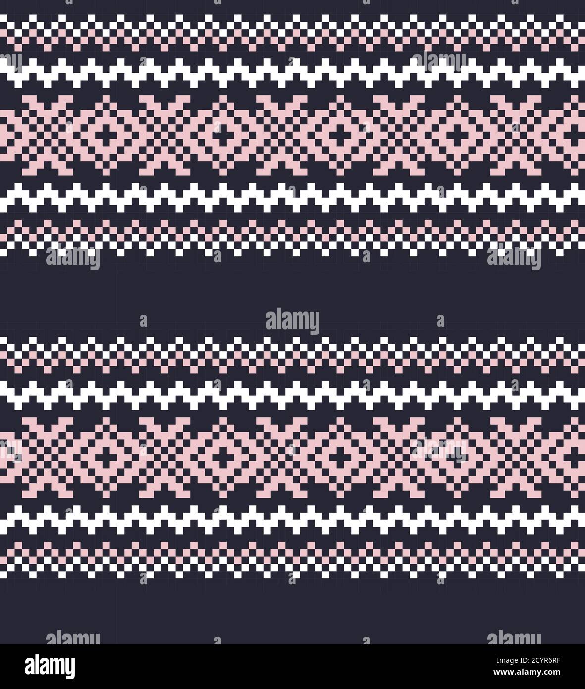 Christmas fair isle pattern background for fashion textiles, knitwear and graphics Stock Vector