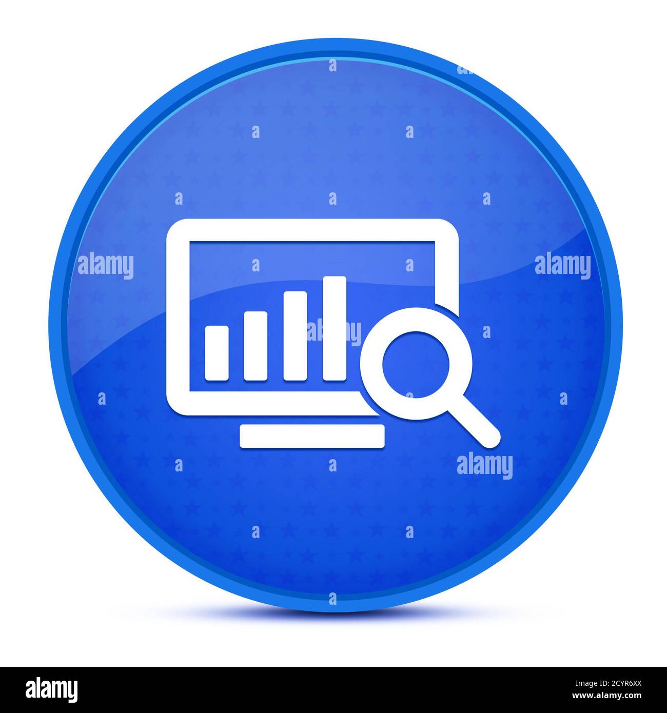 Chart aesthetic glossy blue round button abstract illustration Stock ...