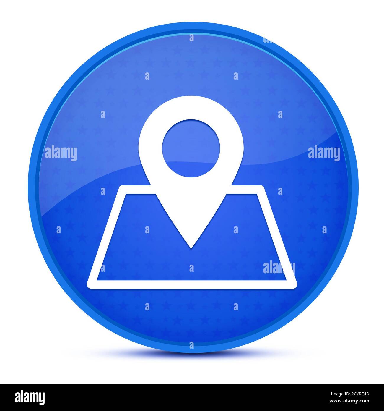 Map point aesthetic glossy blue round button abstract illustration Stock Photo
