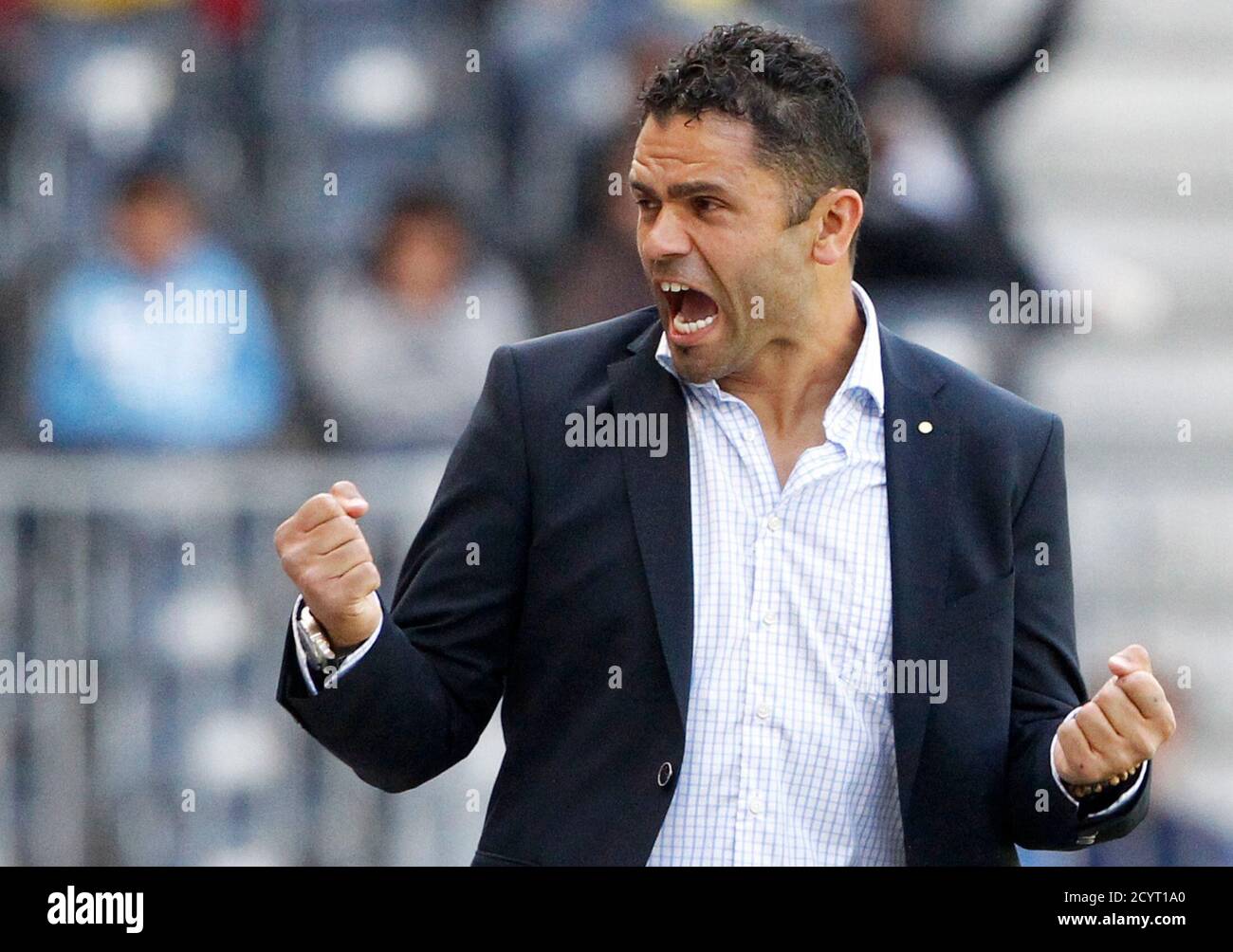 Grasshoppers Club S Gc Coach Uli Forte Reacts After His Team S Swiss Super League Soccer Match Against Bsc Young Boys Yb In Bern July 22 2012 Reuters Thomas Hodel Switzerland Tags Sport Soccer
