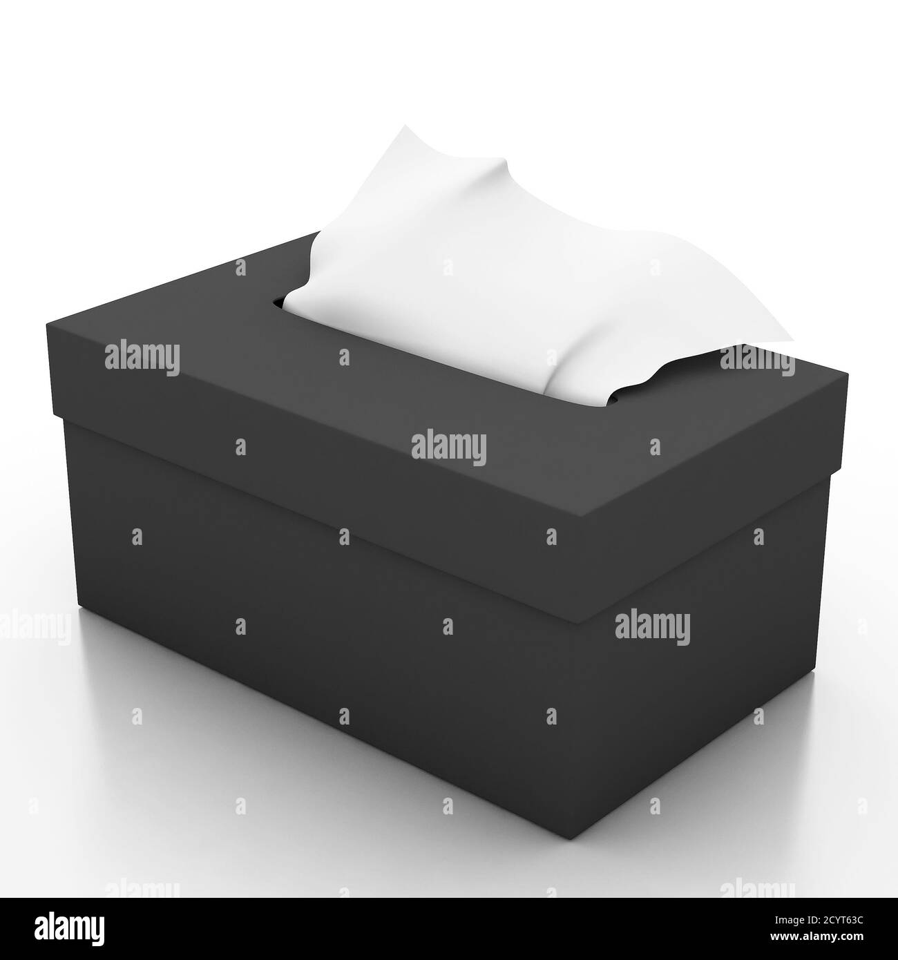 Issue Box Unopened Tiissue box isolated on white background 3d illustrator Stock Photo - Alamy