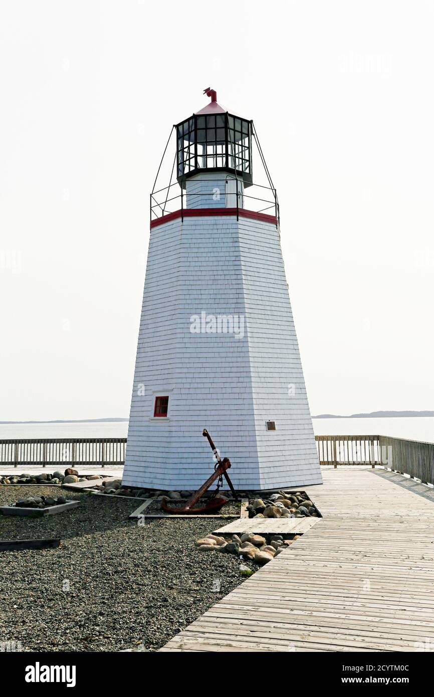 Pendlebury Lighthouse, St. Andrews, New Brunswick, Canada Stock Photo