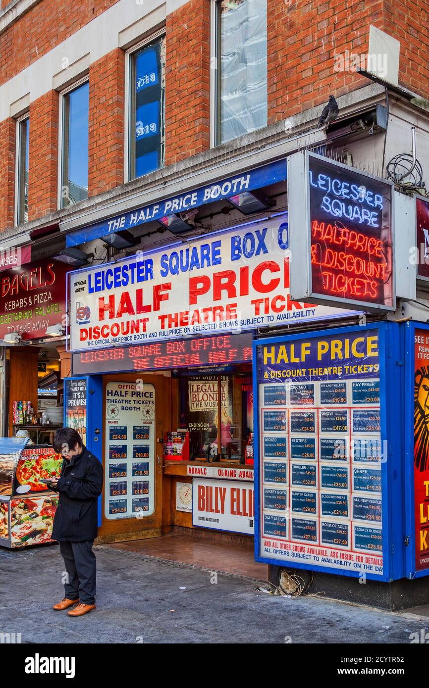 London, UK, April 1, 2012 Half price discount theatre & film tickets