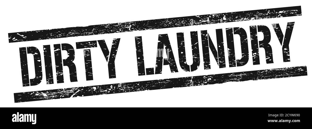 Dirty laundry stamp Black and White Stock Photos & Images Alamy