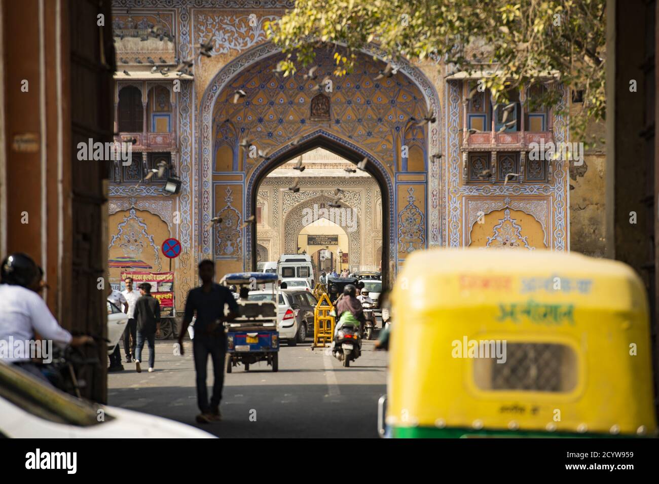 City life through the streets of Jaipur during the Covid-19 outbreak. Stock Photo
