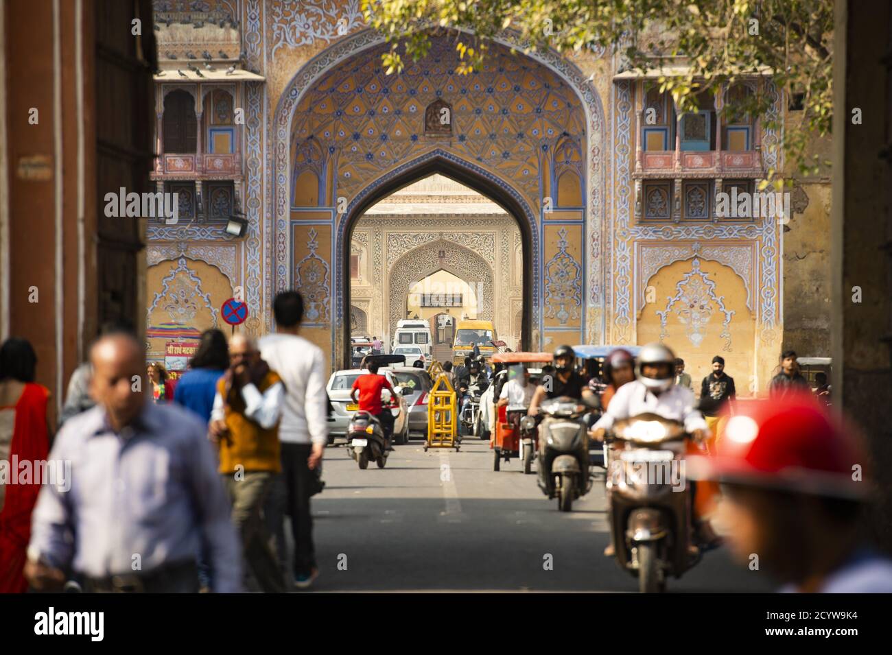 City life through the streets of Jaipur during the Covid-19 outbreak. Stock Photo