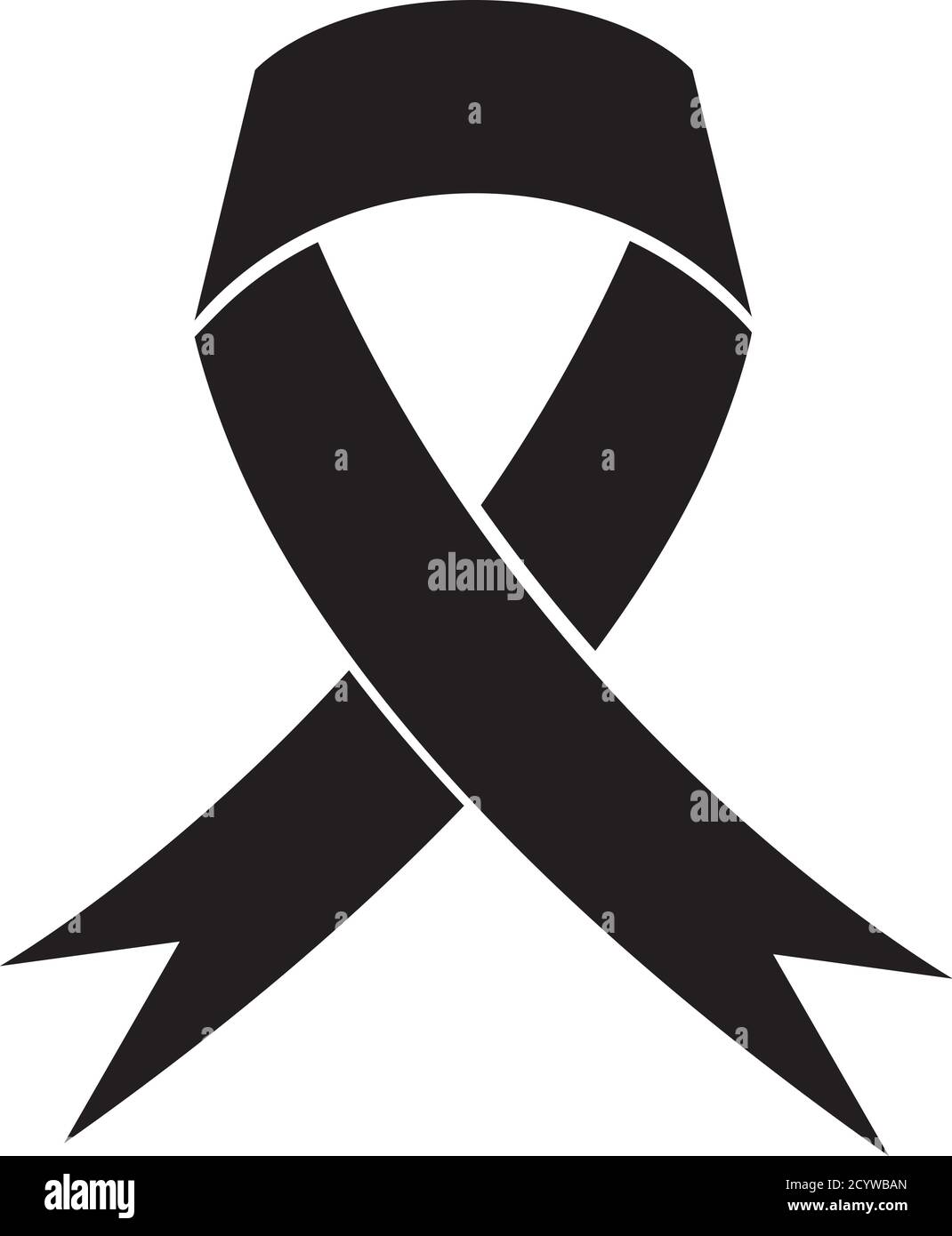 Mourning and melanoma support symbol Stock Vector