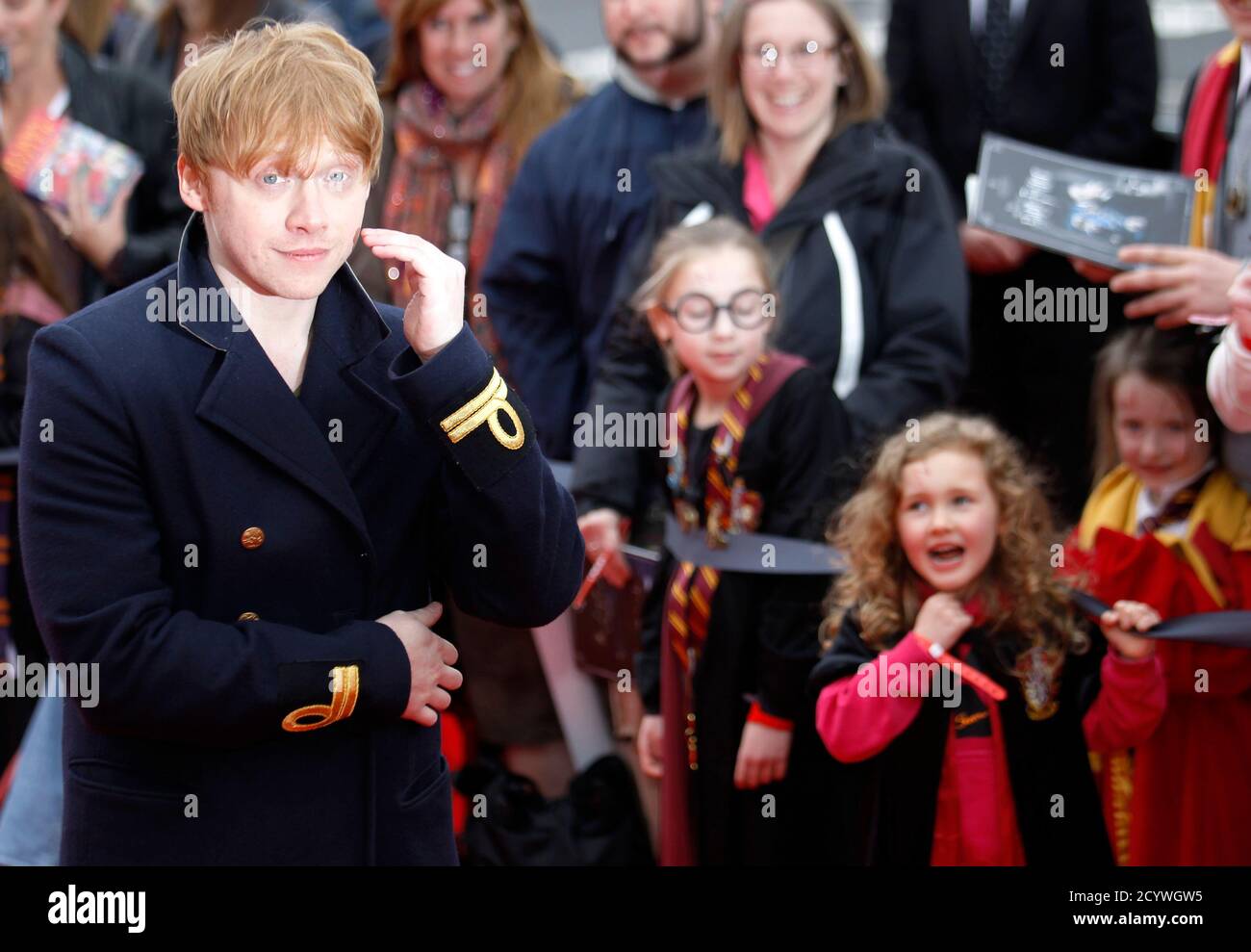 Actor Rupert Grint Is Cheered By Young Fans As He Arrives At The Opening Of The
