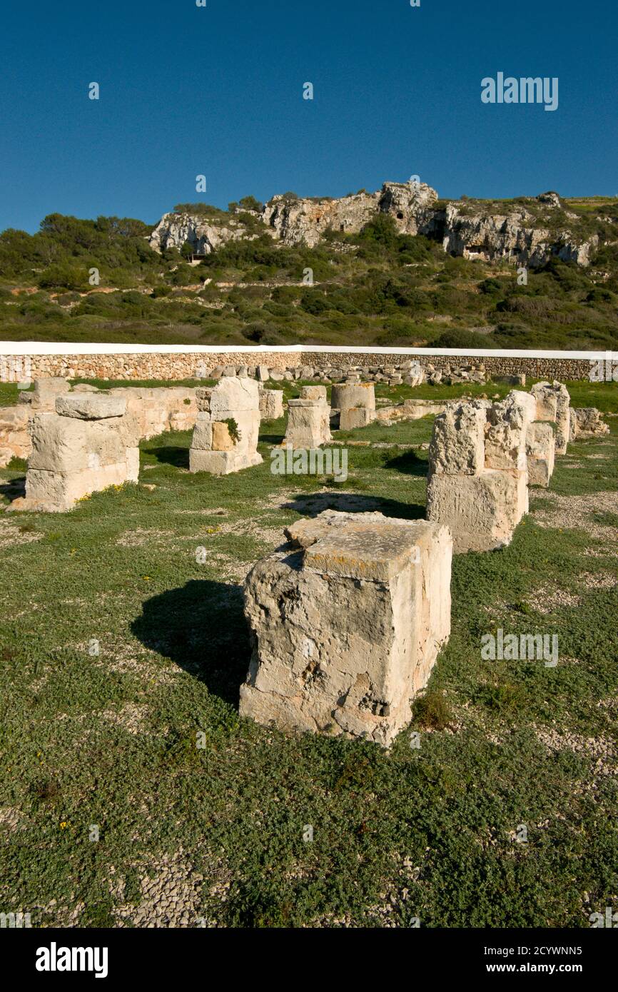 Basílica Paleocristiana de Son Bou, siglo V despues de Cristo.Menorca.Balearic islands.Spain. Stock Photo