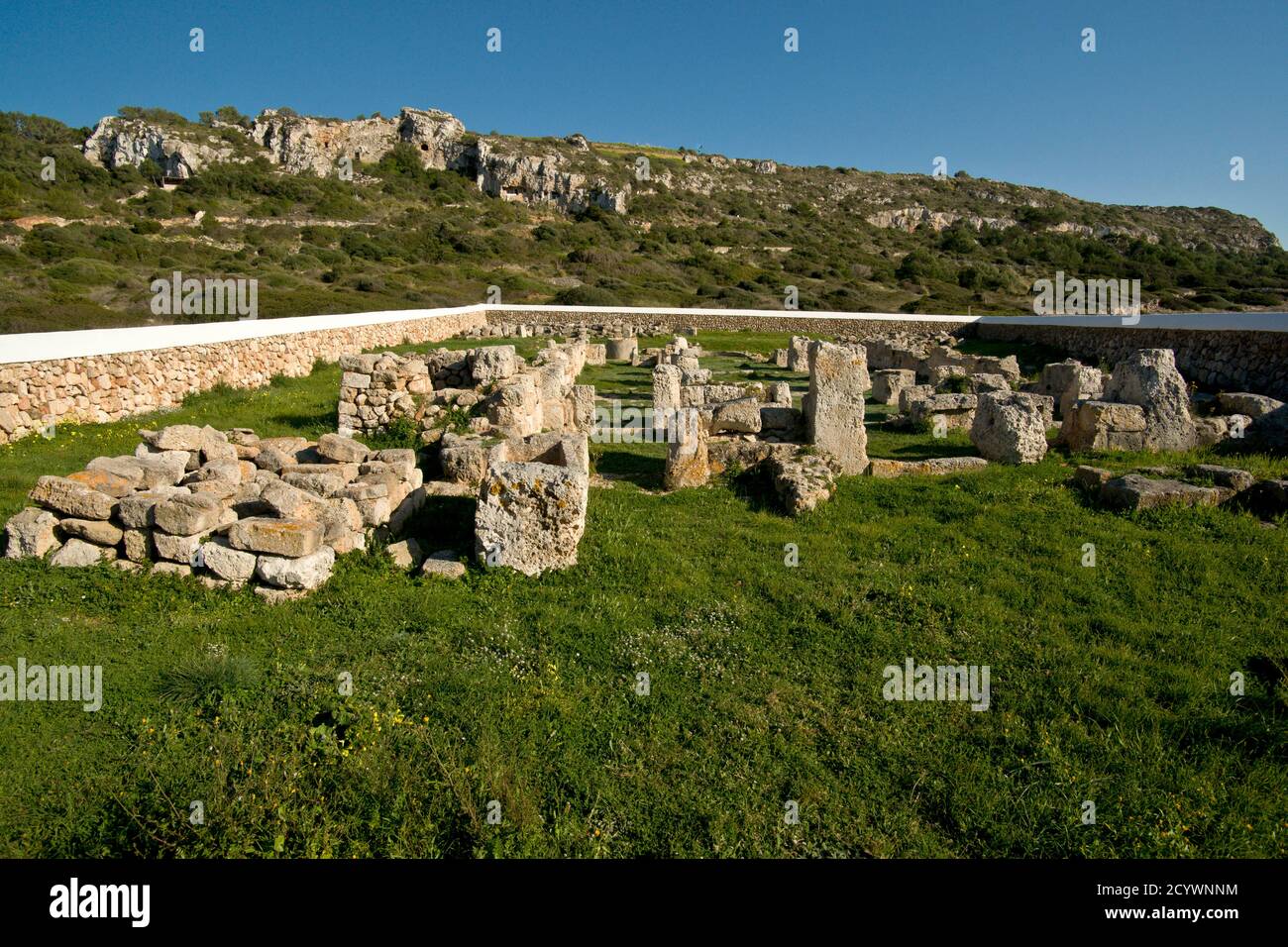 Basílica Paleocristiana de Son Bou, siglo V despues de Cristo.Menorca.Balearic islands.Spain. Stock Photo