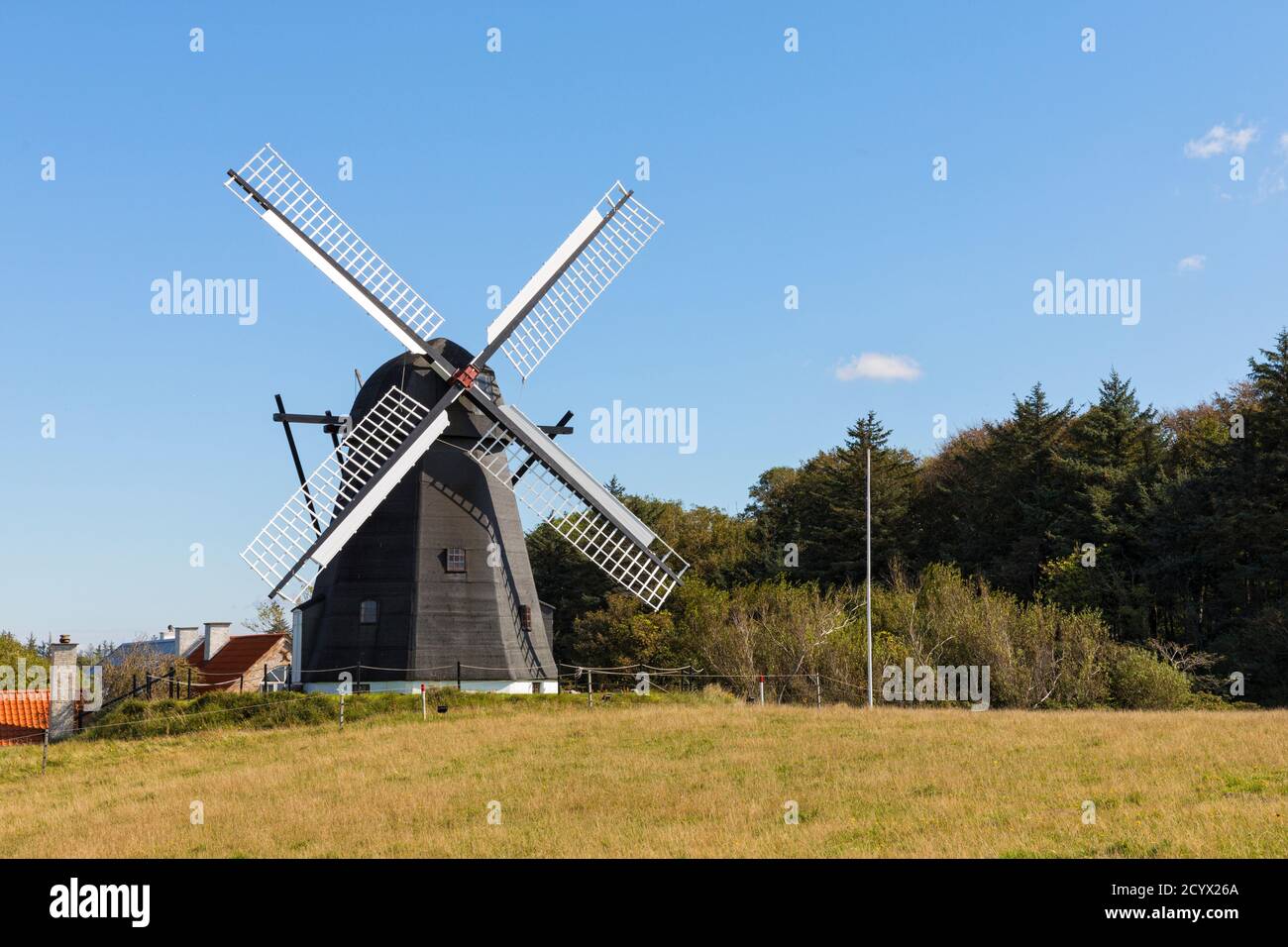 Vennebjerg Mølle, Historic windmill  near Lønstrup, North Jutland, Denmark Stock Photo