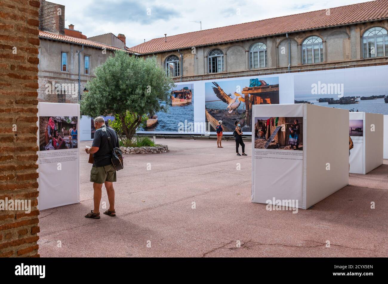 01/09/2020 : Perpignan, occitanie, France : people watching an exhibition  at Visa pour l'Image 2020, the first International Festival of  Photojournali Stock Photo - Alamy