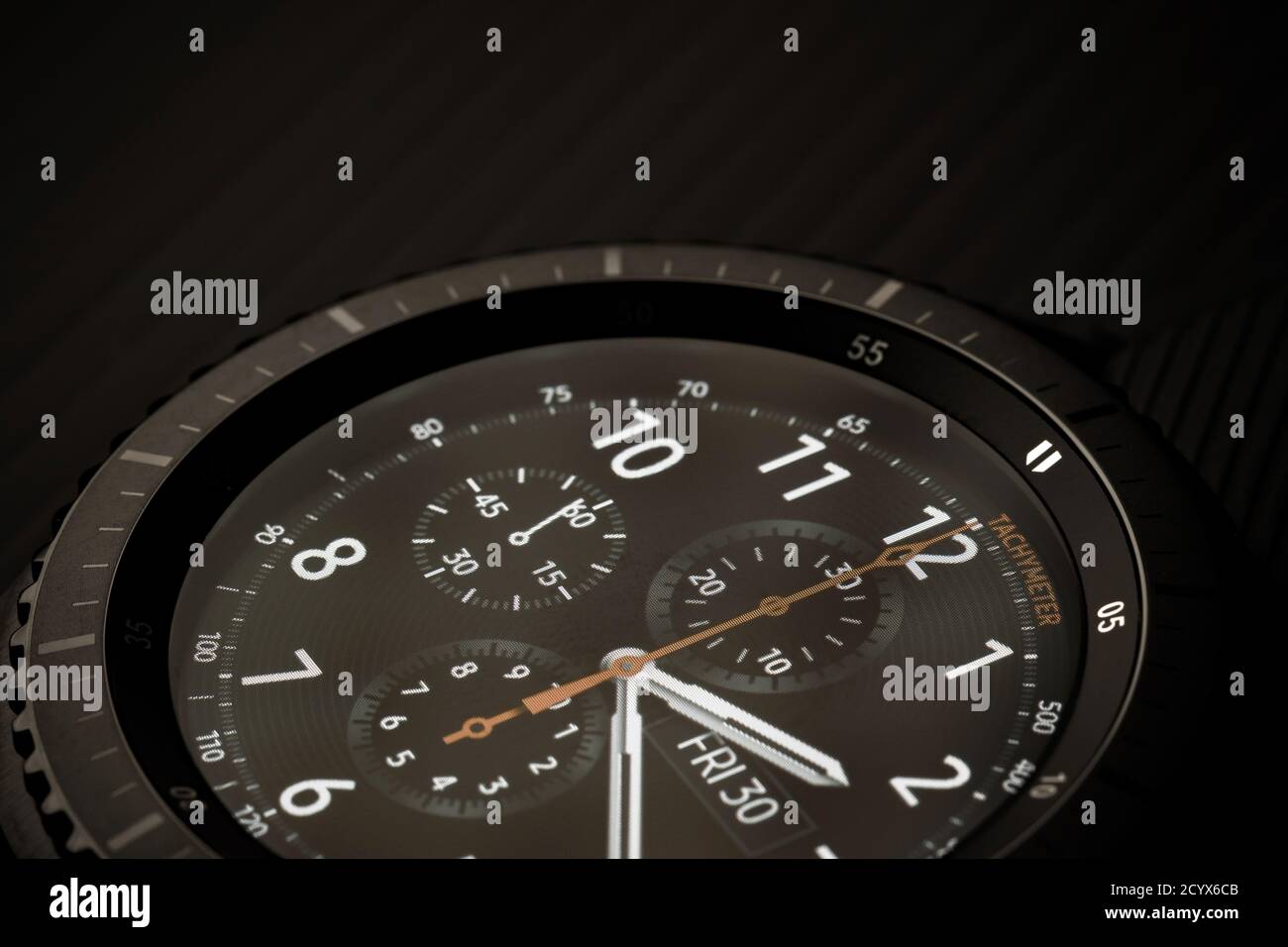 Digital Clock - close up details Stock Photo