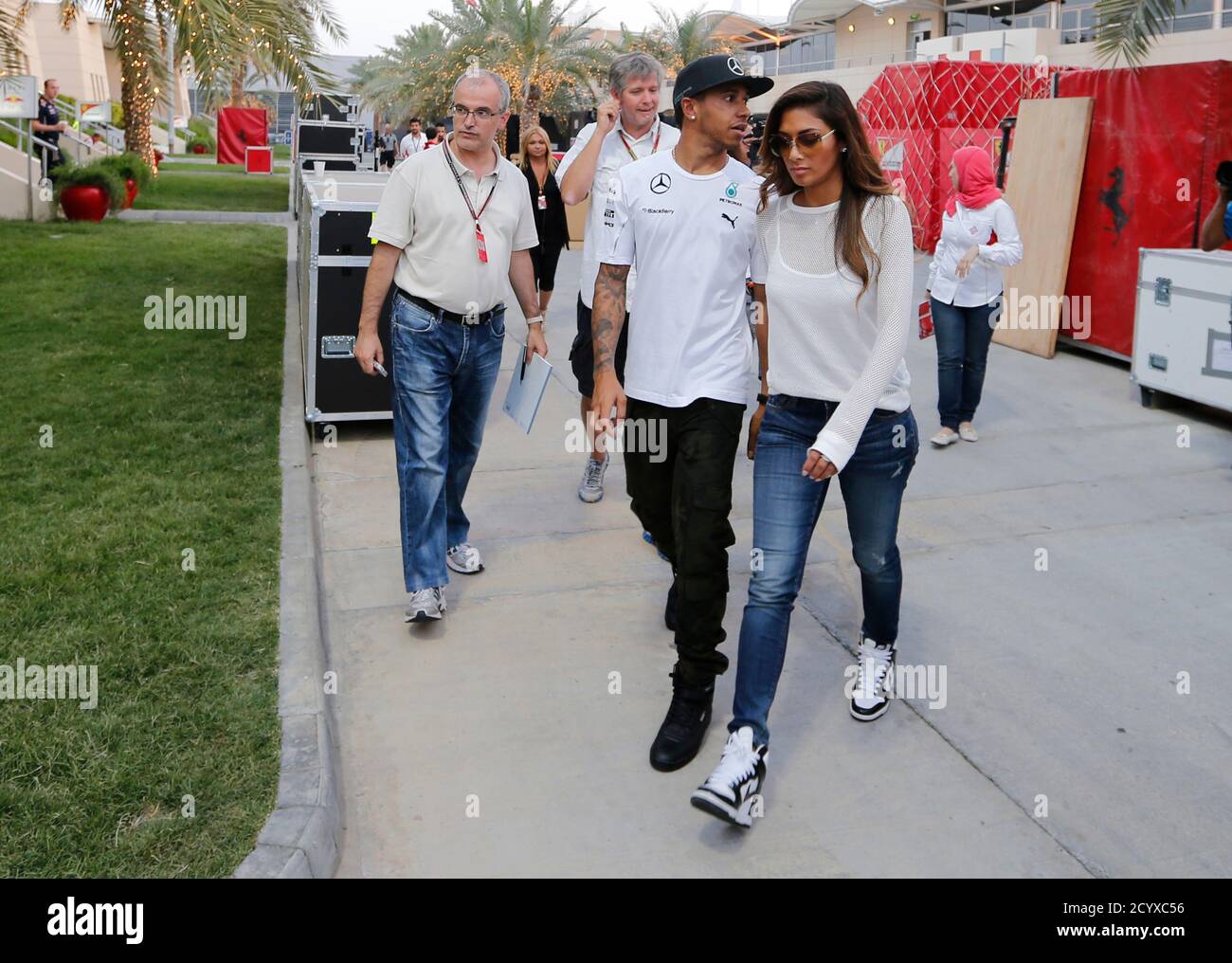 Girlfriend Of Mercedes Lewis Hamilton High Resolution Stock Photography And Images Alamy