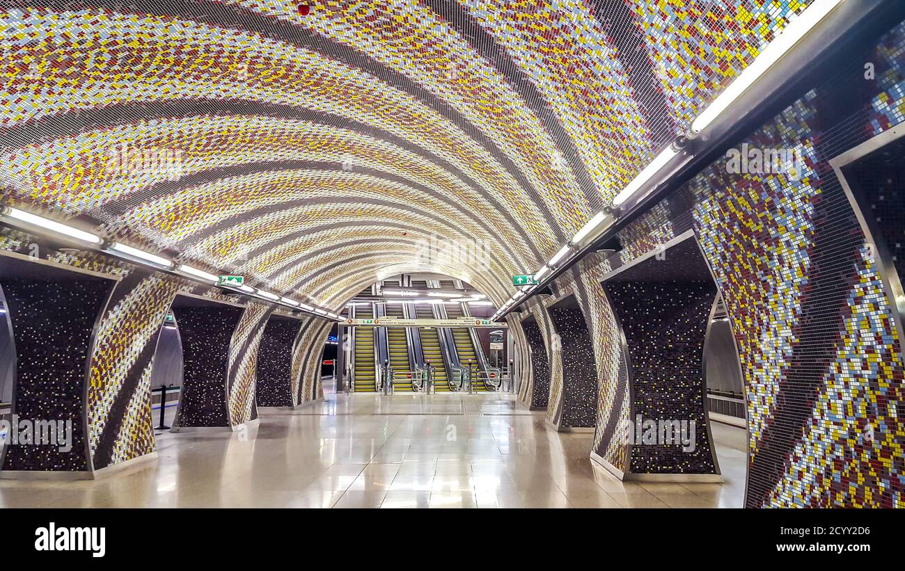 Szent Gellert Ter Metro station. Budapest, Hungary. Stock Photo