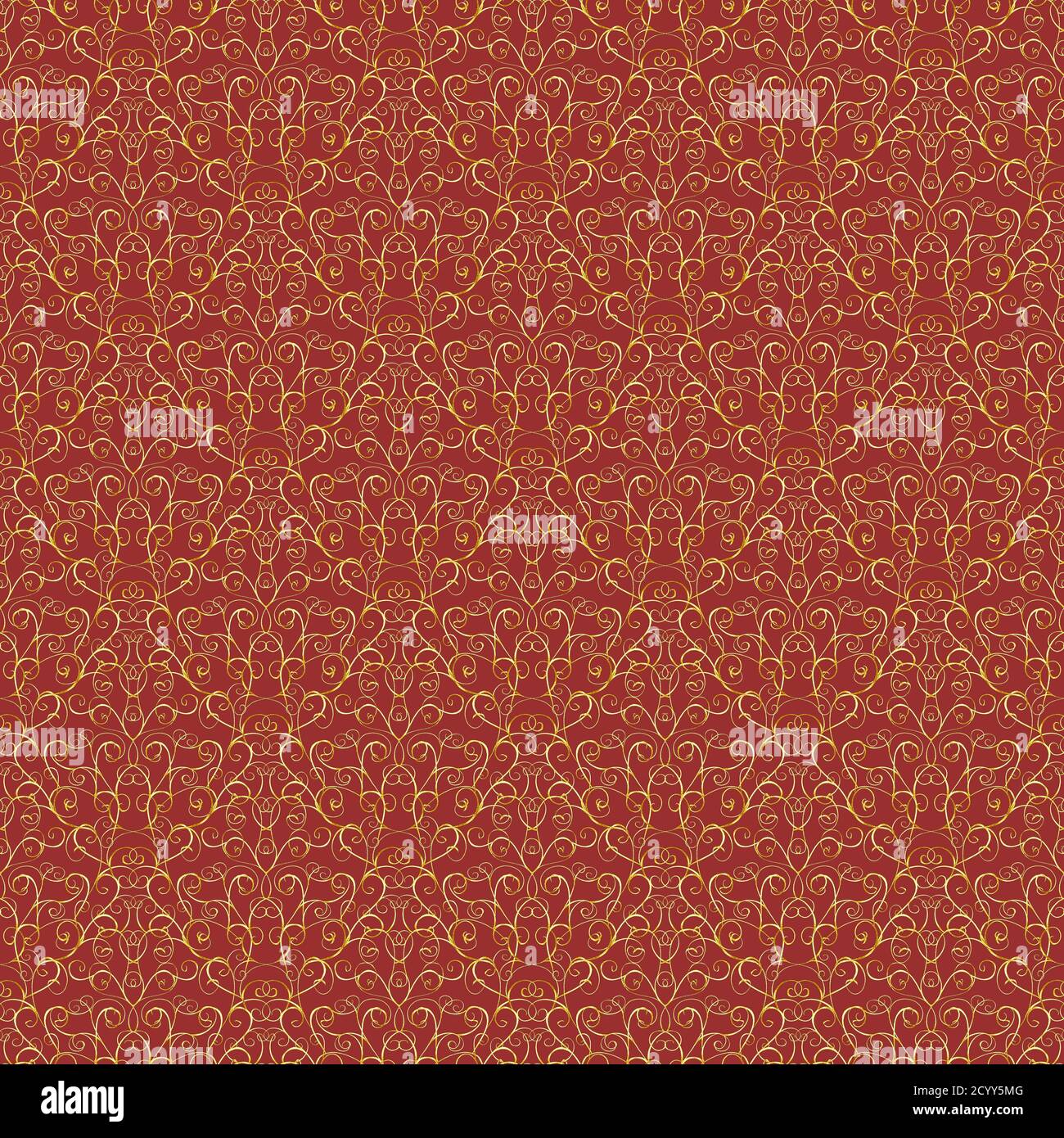 Luxury gold royal seamless pattern on red background. For wallpaper ...
