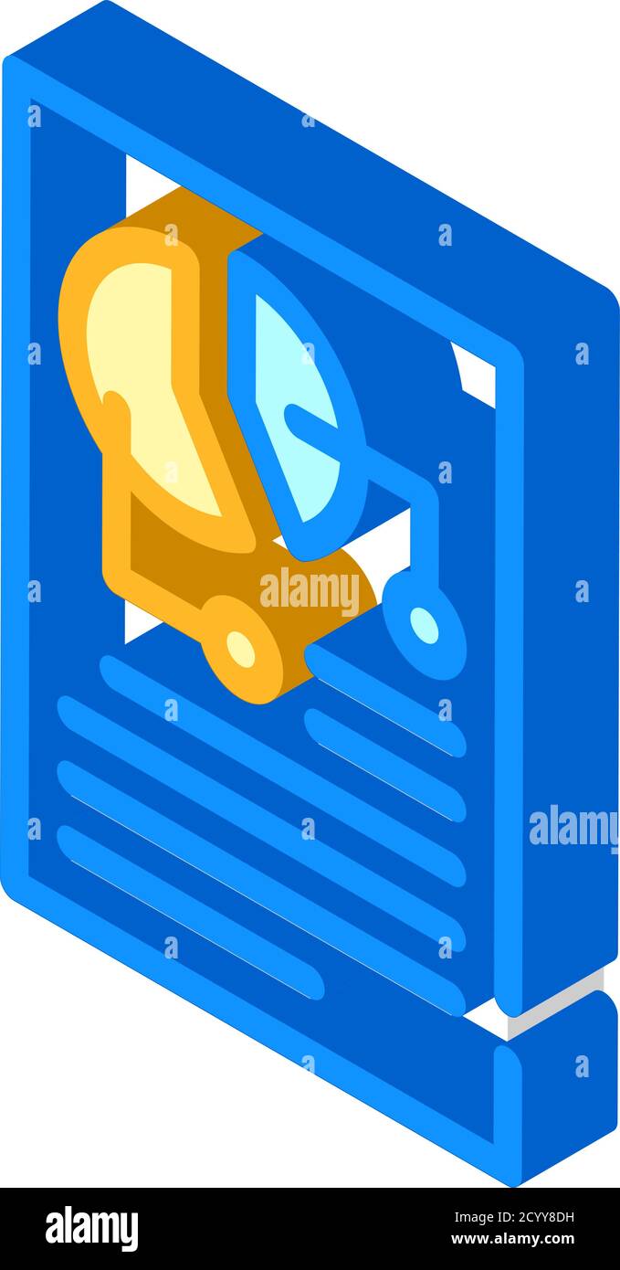 pie chart lesson isometric icon vector illustration Stock Vector Image ...