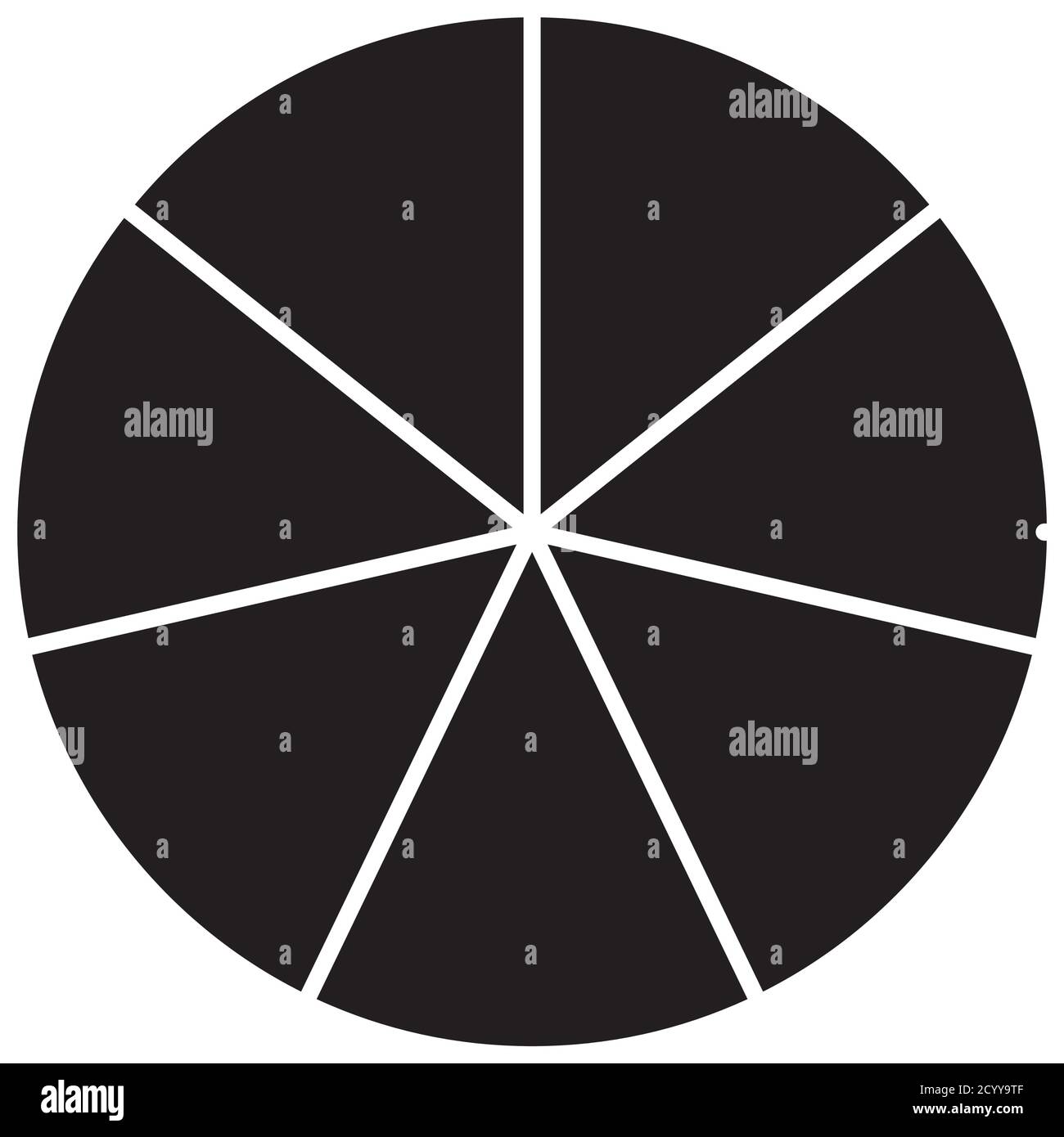 Circle pie chart, pie diagram icon from 2 to 20 sections. Simple, basic ...