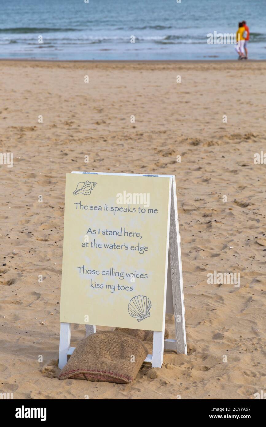 Speak to the Sea and Process art installation at Sandbanks beach, part