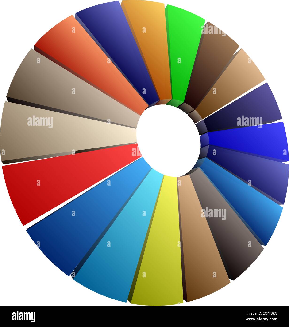 Pie chart, pie graph, diagram vector illustration. A clipart for