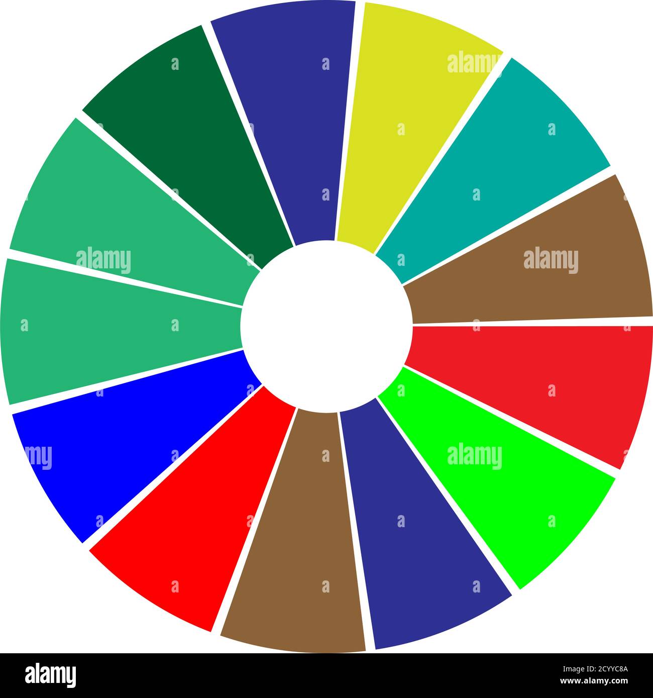 Pie chart, pie graph, diagram vector illustration. A clipart for