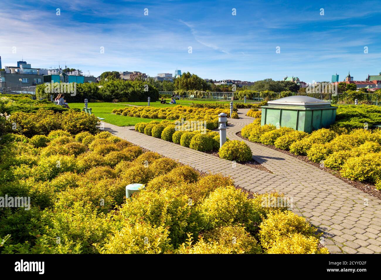 Warsaw University Library Roof Garden, Warsaw Poland Stock Photo Alamy