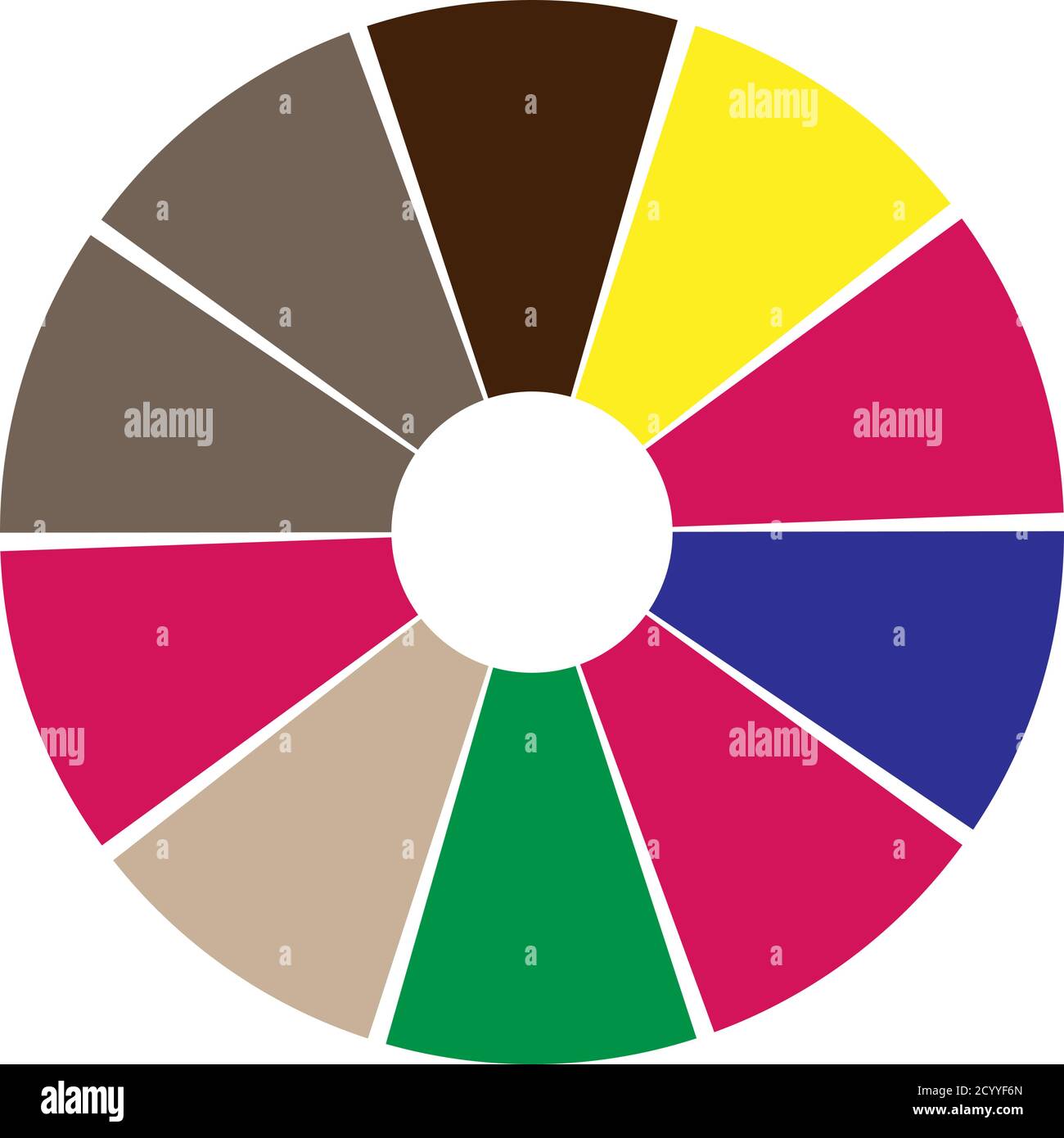 Pie chart, pie graph, diagram vector illustration. A clipart for