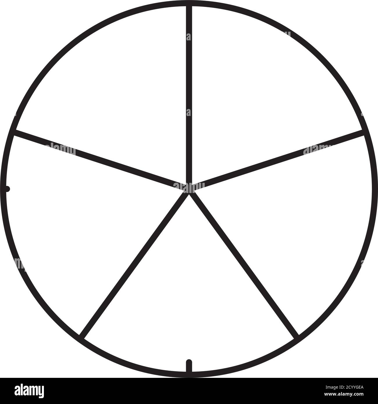 5 Piece Pie Chart Template