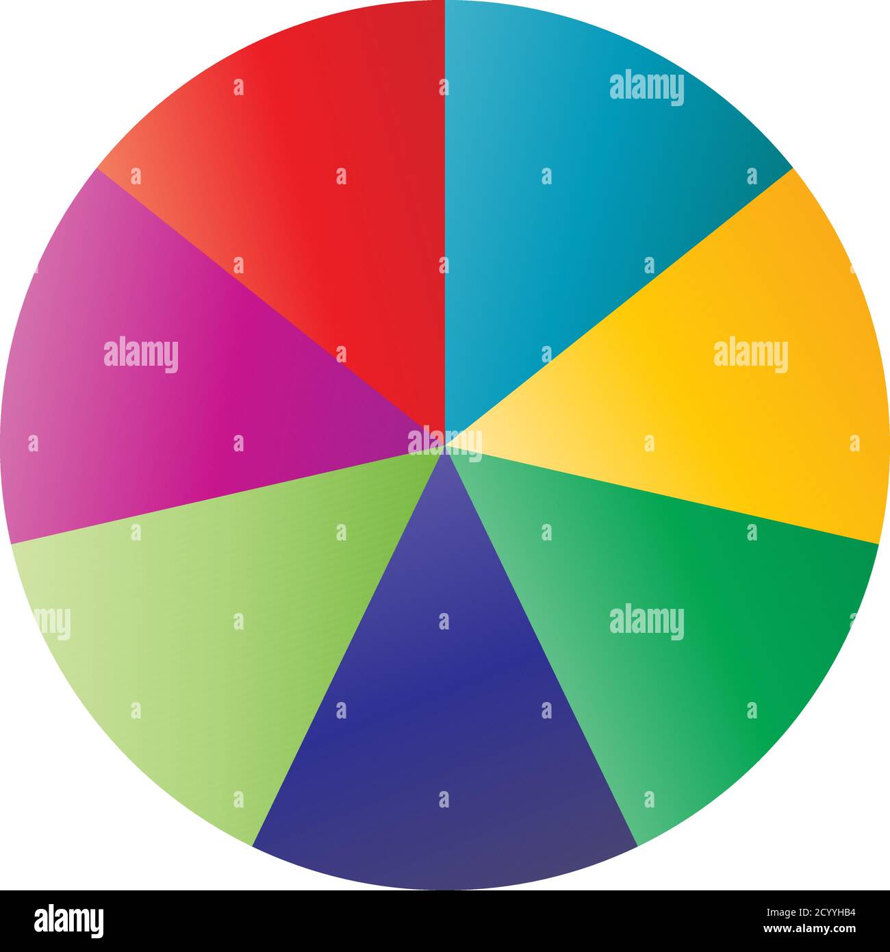 Circle pie chart, pie diagram icon from 2 to 20 sections. Simple, basic