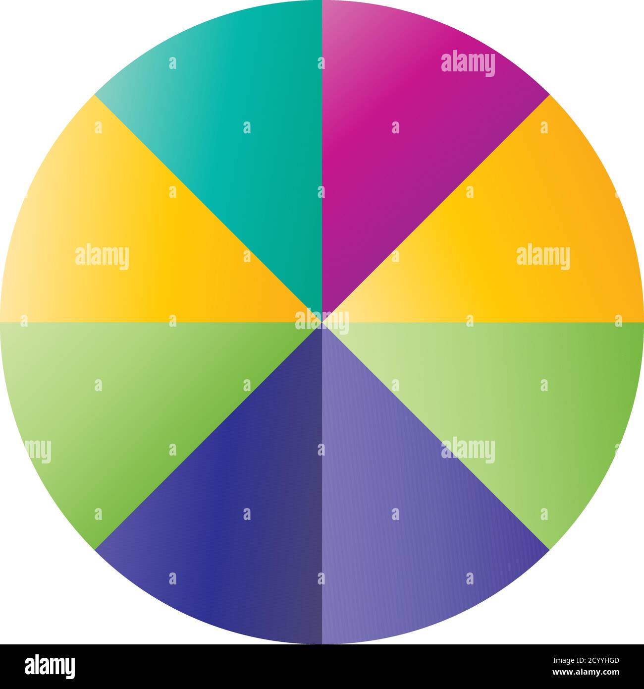 Circle pie chart, pie diagram icon from 2 to 20 sections. Simple, basic infochart, infographic template. Segmented circles, circular diagram, chart ic Stock Vector