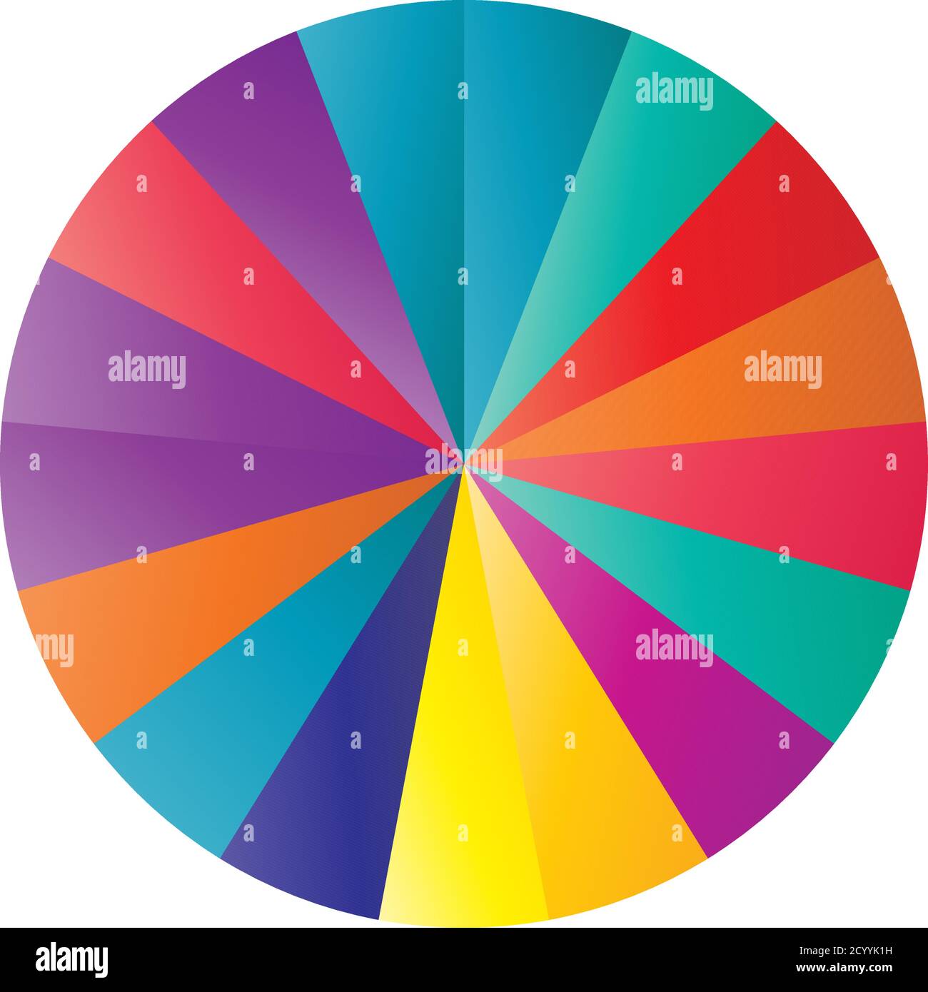 Circle pie chart, pie diagram icon from 2 to 20 sections. Simple, basic