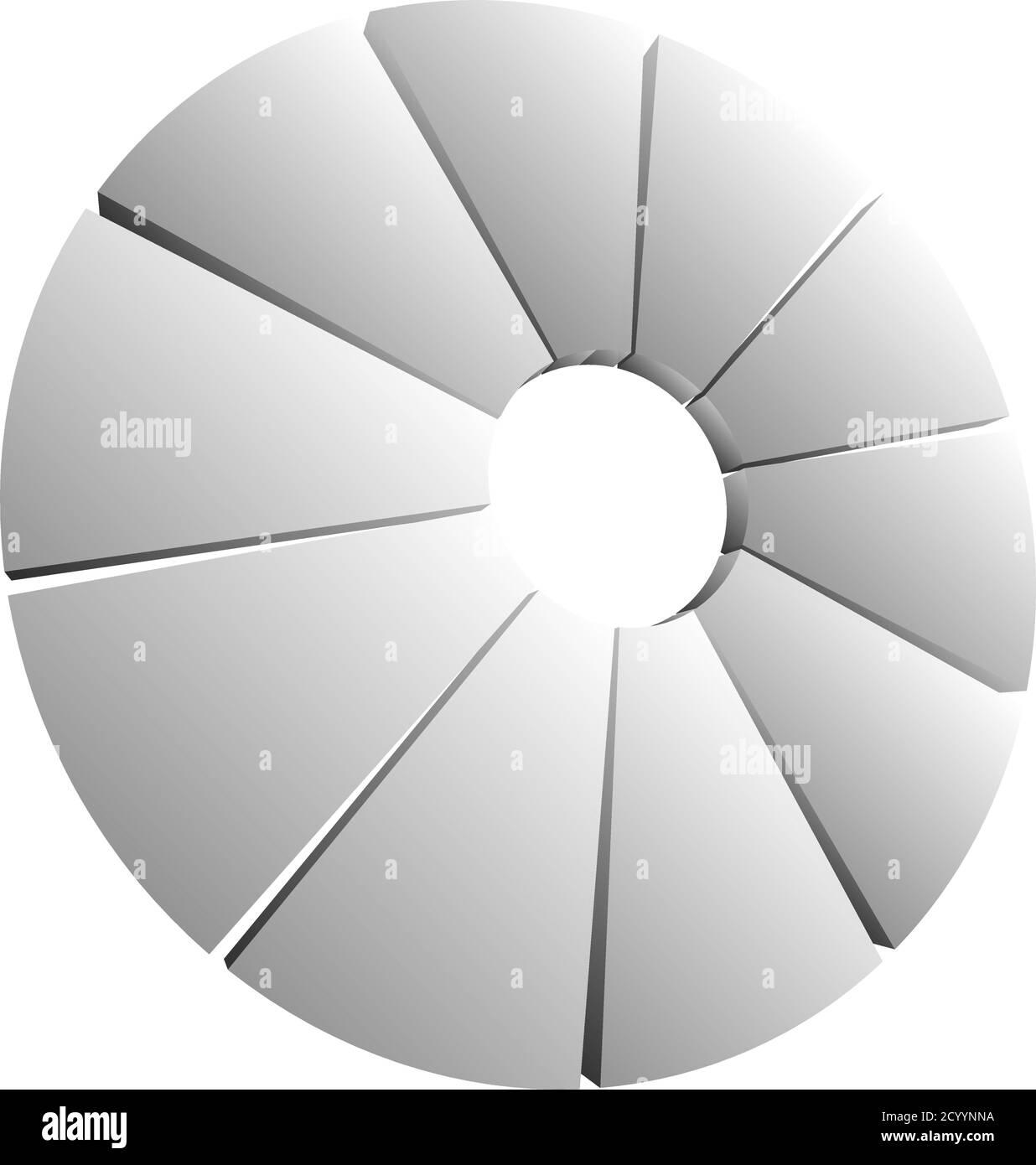 Pie chart, pie graph, diagram vector illustration. A clipart for