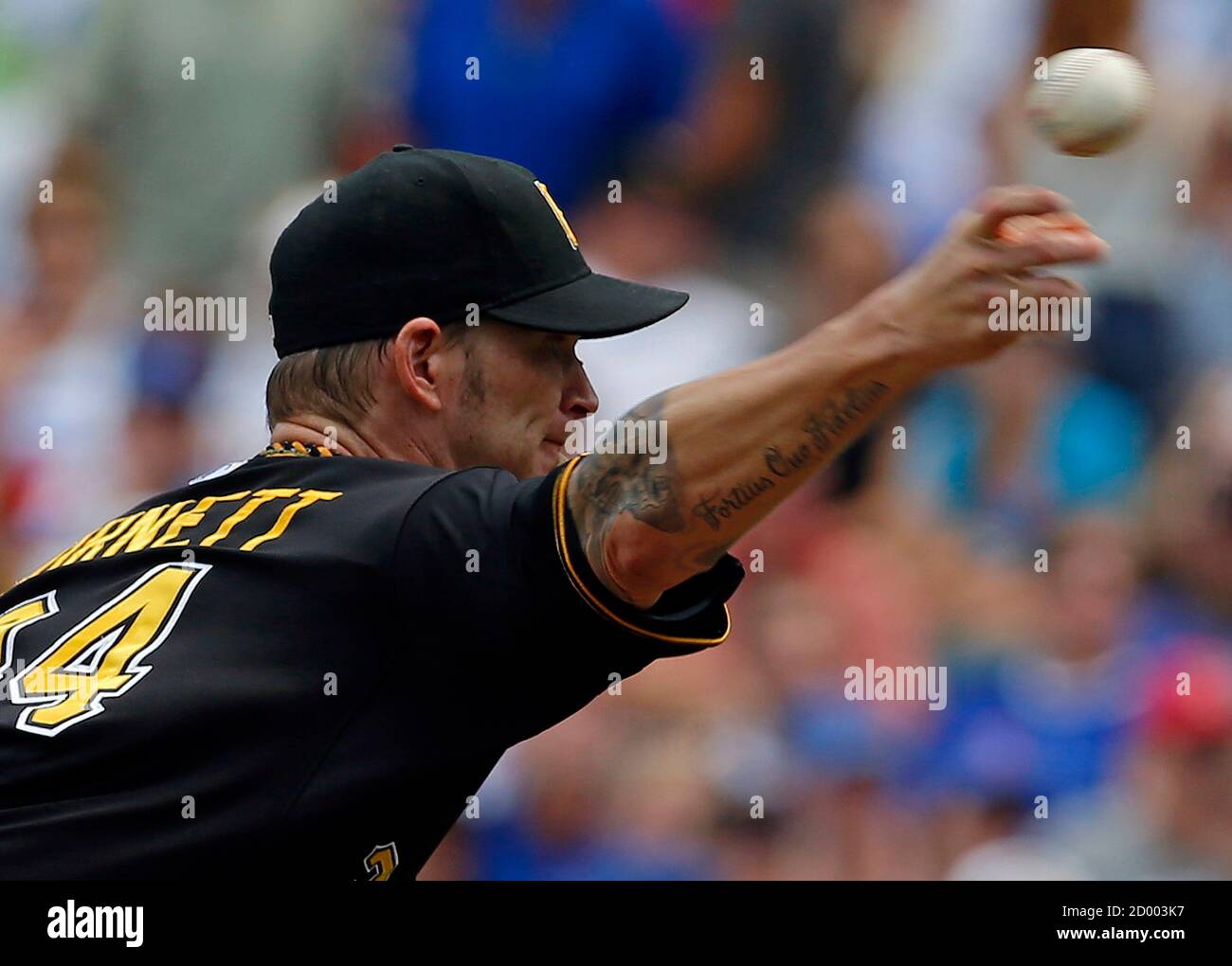 Pittsburgh Pirates A J Burnett Pitches Against The Chicago Cubs During The First Inning Of Their National League Mlb Baseball Game In Chicago Illinois July 7 13 Reuters Jim Young United States s