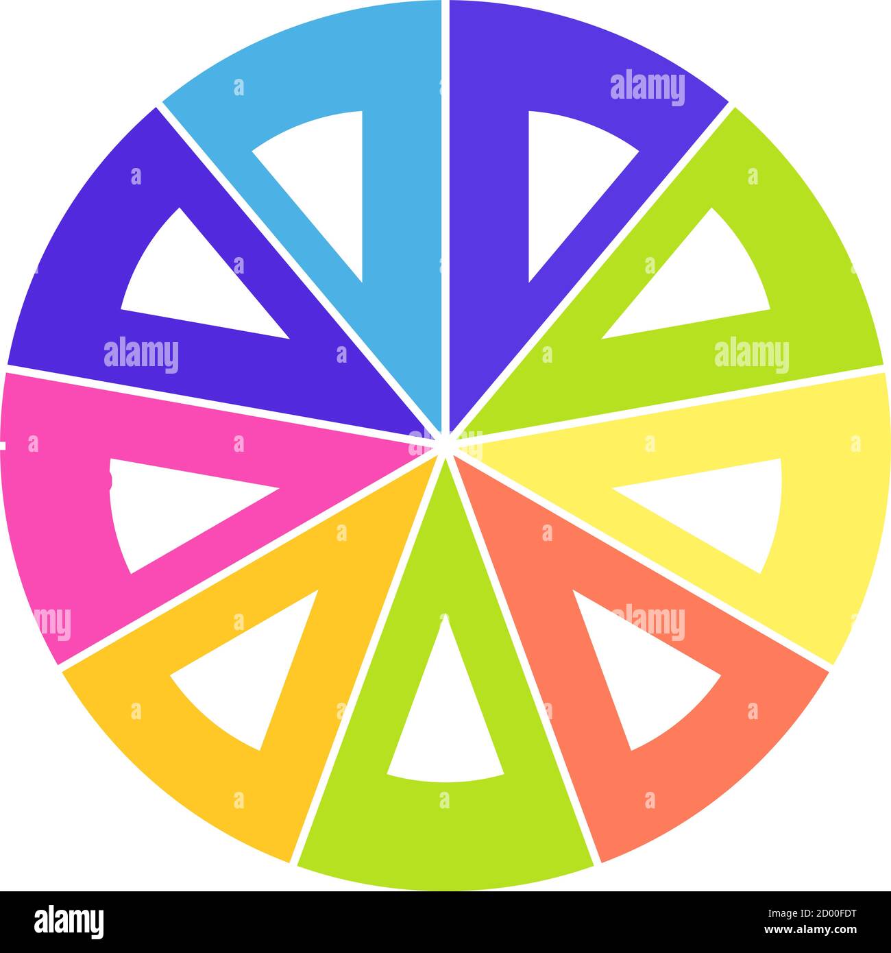 simple pie chart-graph and diagram vector illustration. circle ...