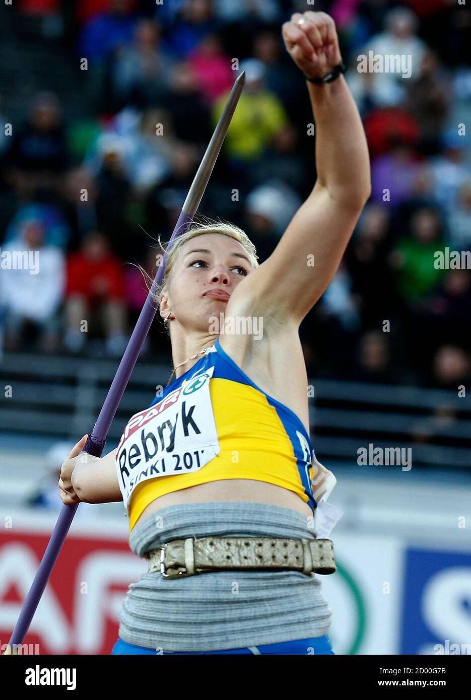 Vira Rebryk Of Ukraine Competes During The Women S Javelin Throw Final At The European Athletics Championships In Helsinki June 29 2012 Reuters Dominic Ebenbichler Finland Tags Sport Athletics Stock Photo Alamy
