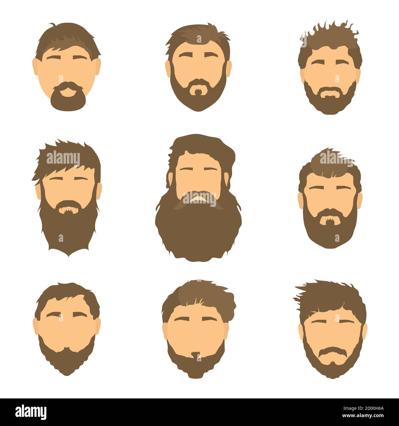 Vector men's hairstyle, illustration, hair on white isolated background  Stock Vector Image & Art - Alamy