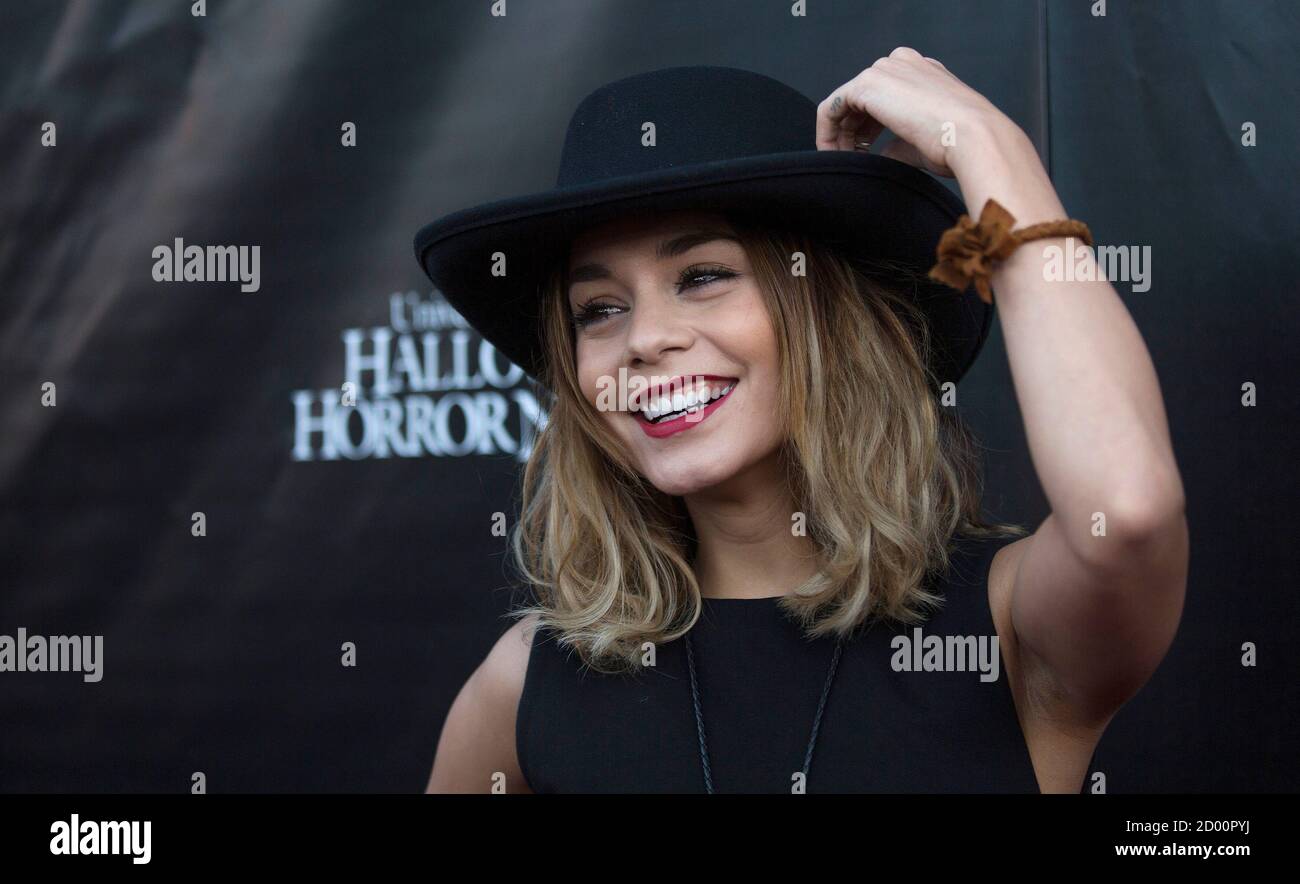 Actress Vanessa Hudgens poses at the 2014 Eyegore Awards at Universal