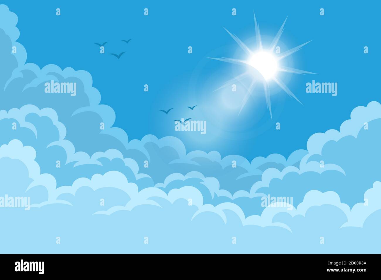 Cloudy sky background Stock Vector