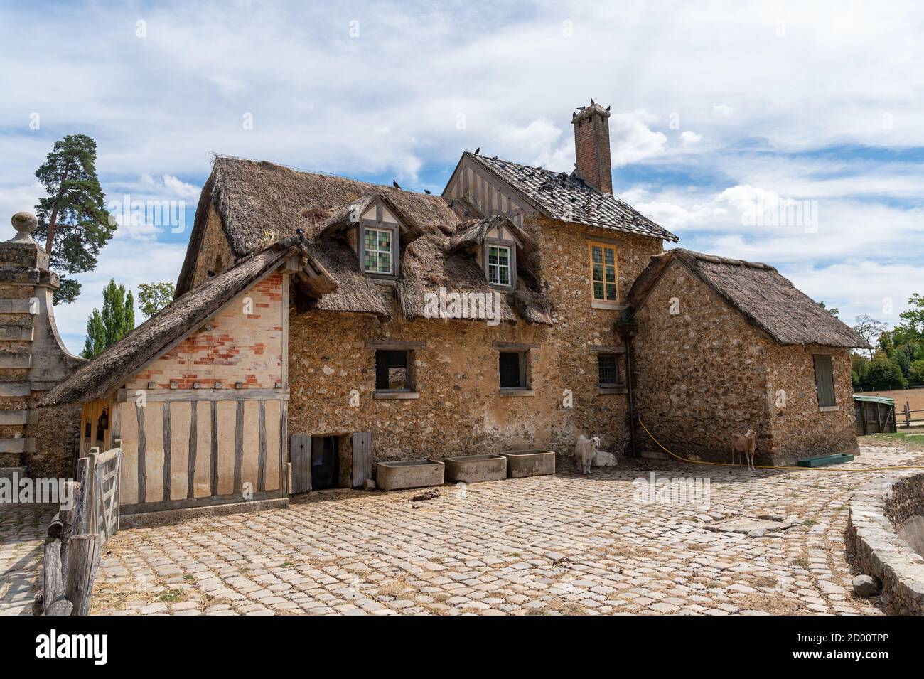 Farm in Estate near Versailles Palace France Stock