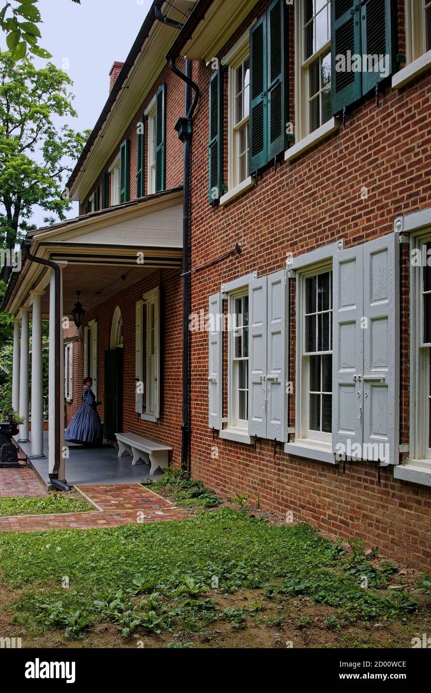Wheatland, President James Buchanan's home,15th president of US, large brick Federal style house
