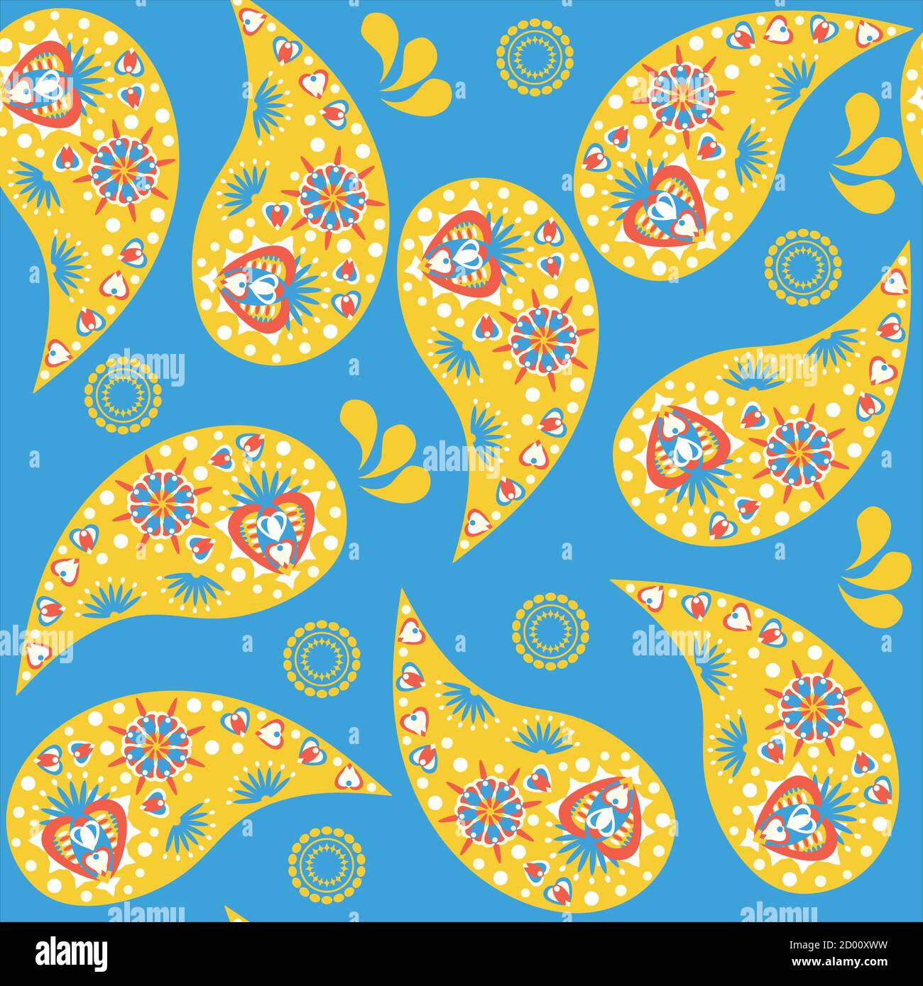 Paisley seamless vector pattern. It isl located in swatch menu Stock Vector