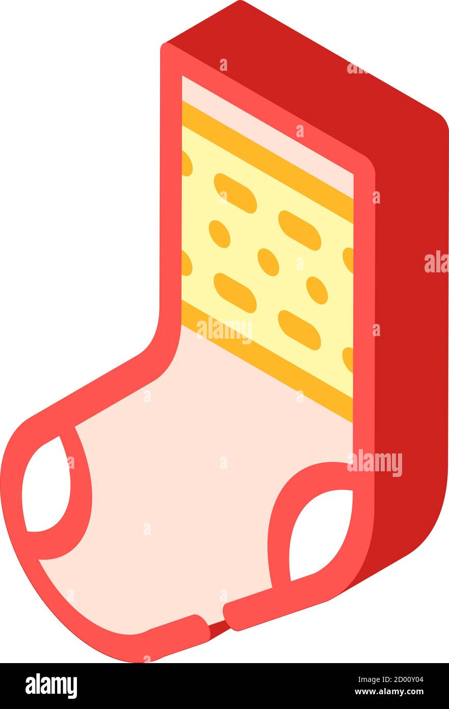 sock foot clothes isometric icon vector illustration Stock Vector Image ...
