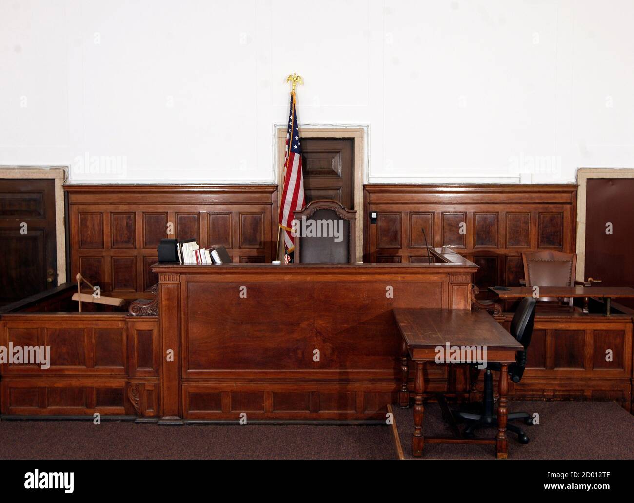 The Judge S Chair C The Witness Stand R And Stenographer S Desk Front Are Seen In Court Room 422 Of The New York Supreme Court At 60 Centre Street February 3 12 Picture