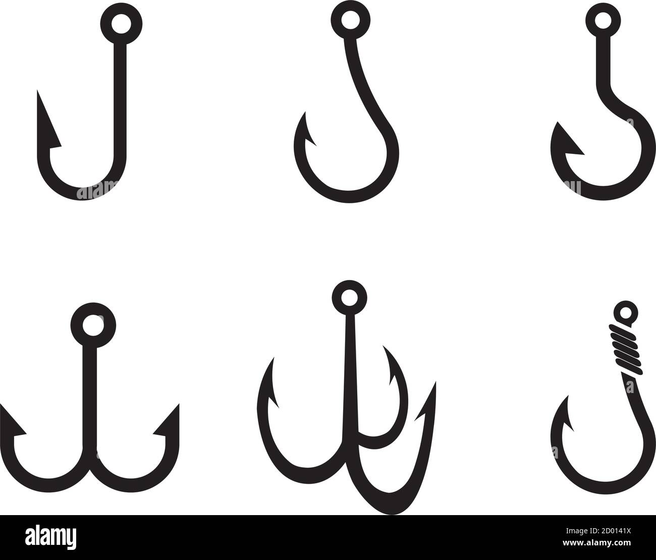 Fishing hook icon design template vector isolated Stock Vector